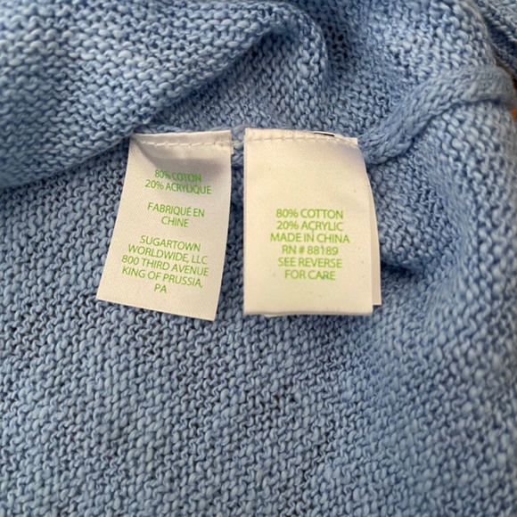 Lilly Pulitzer Pippy Sweater Blue Peri Sun Sand Sea Size Small - Picture 7 of 8